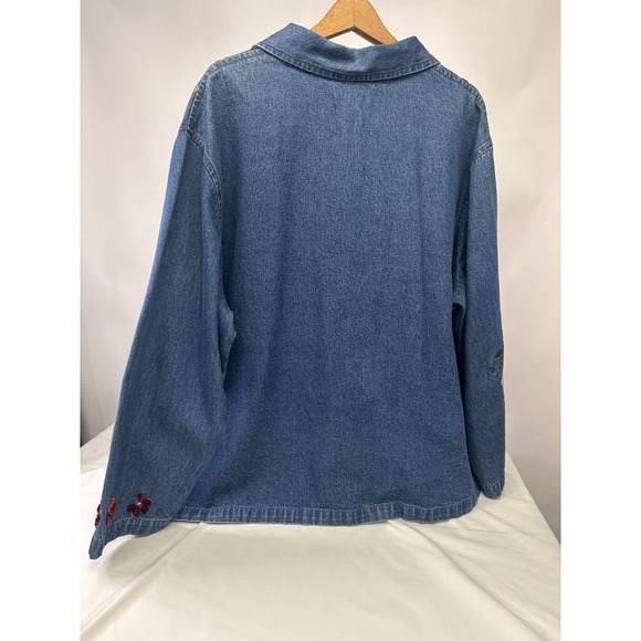 Tanzara Denim Jacket Womens‎  2X Embroidered Excellent Condition - Picture 14 of 16